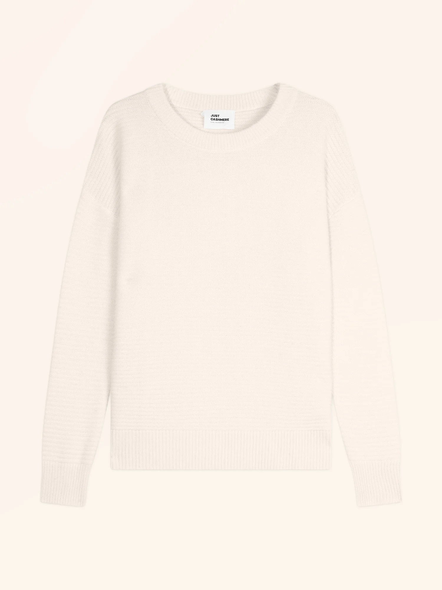 LOUNA pull col rond 4 fils neige