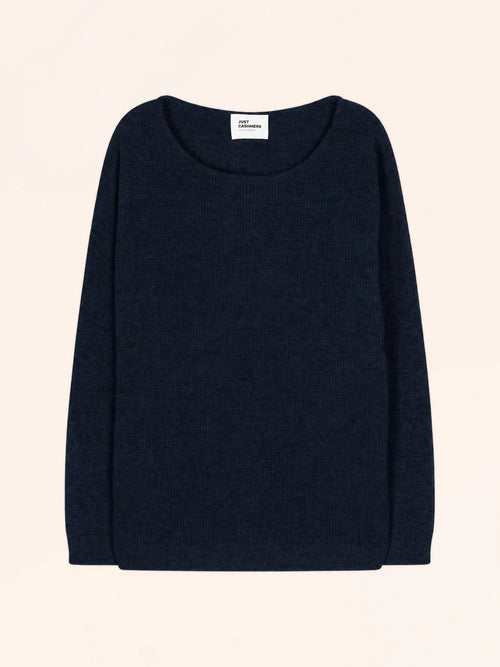 ARIANA pull col bateau bleu marine