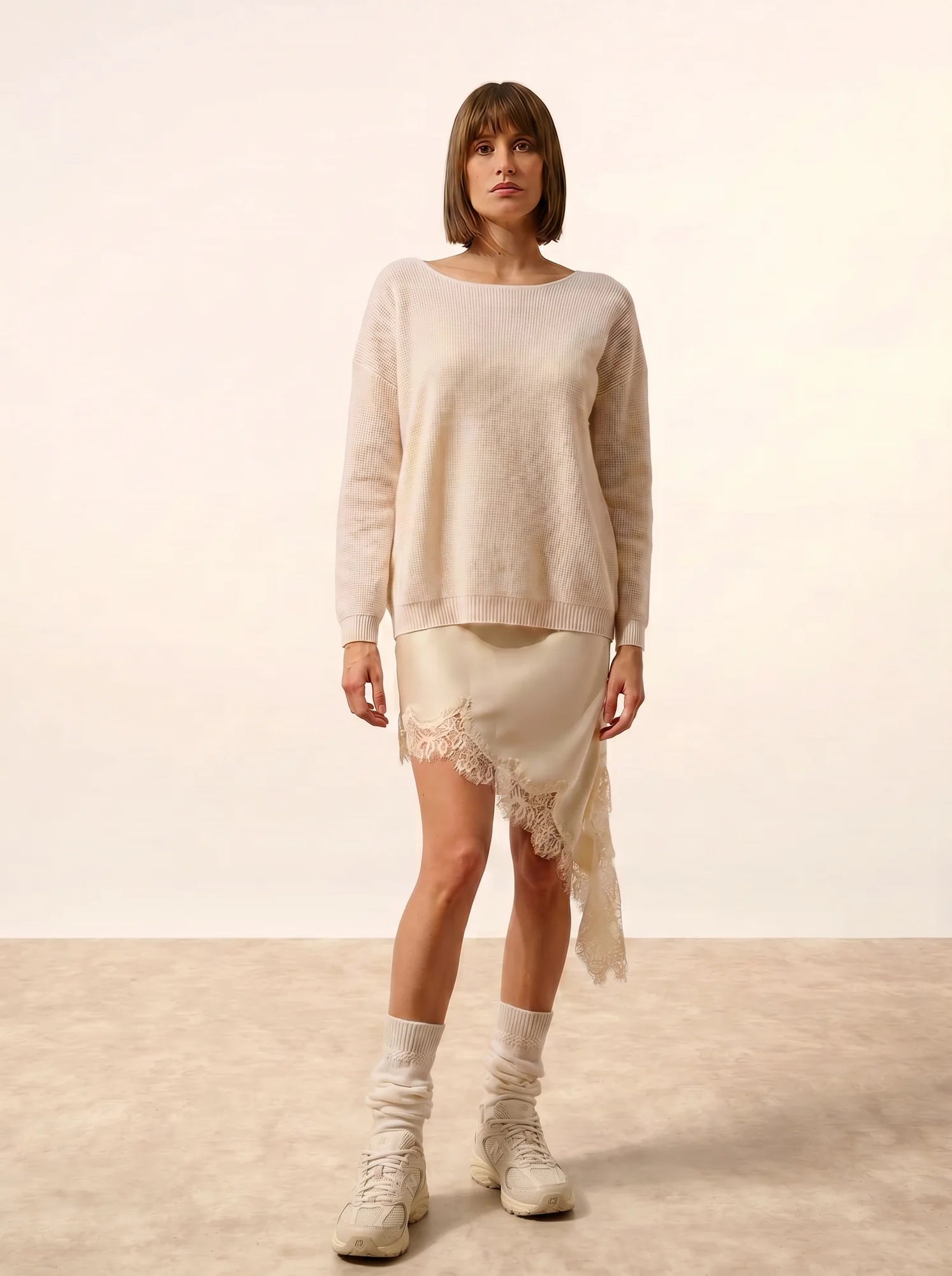 ARIANA pullover u-boot-ausschnitt schnee