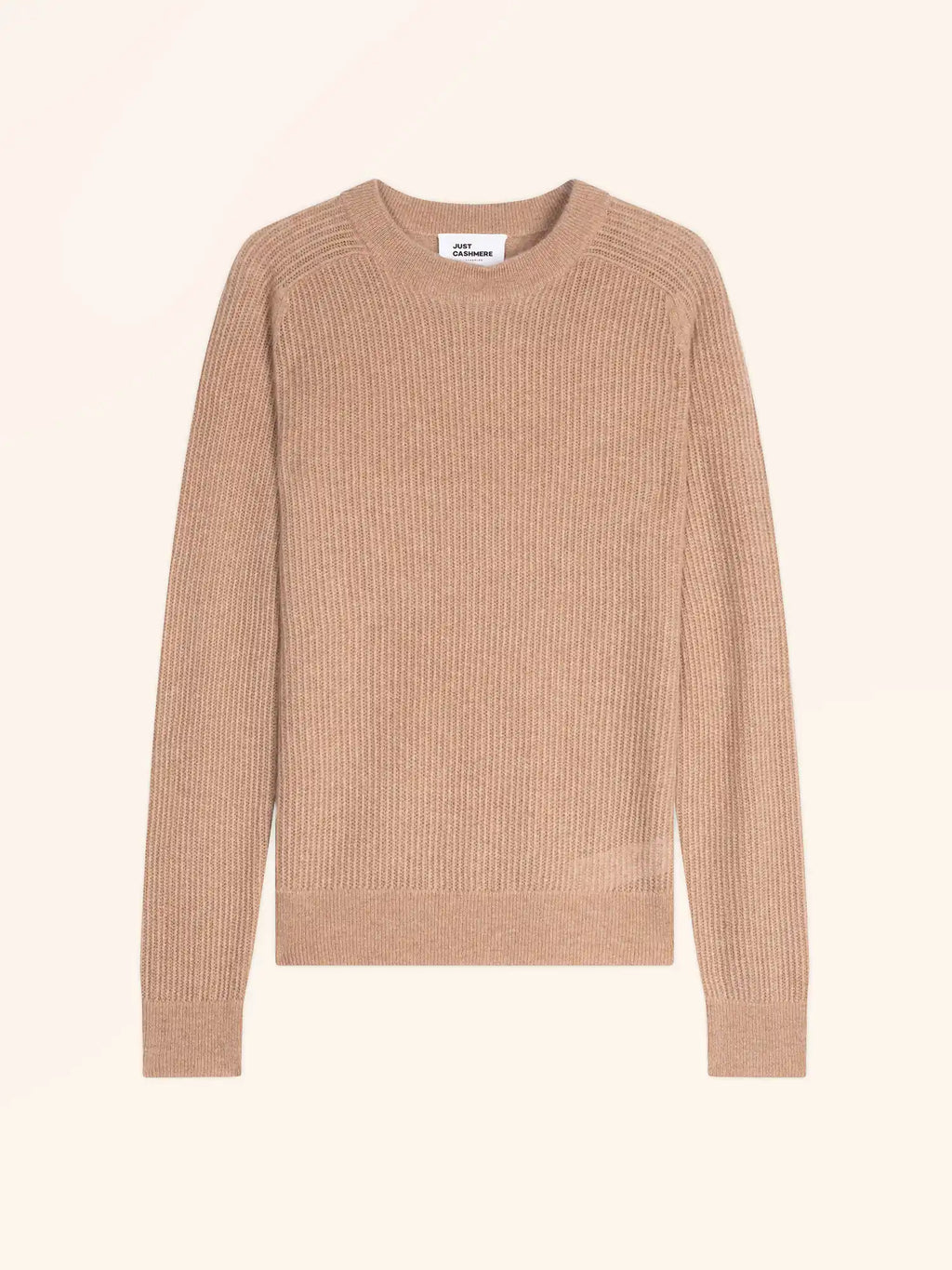 CALLIE pullover rundhalsausschnitt camel meliert