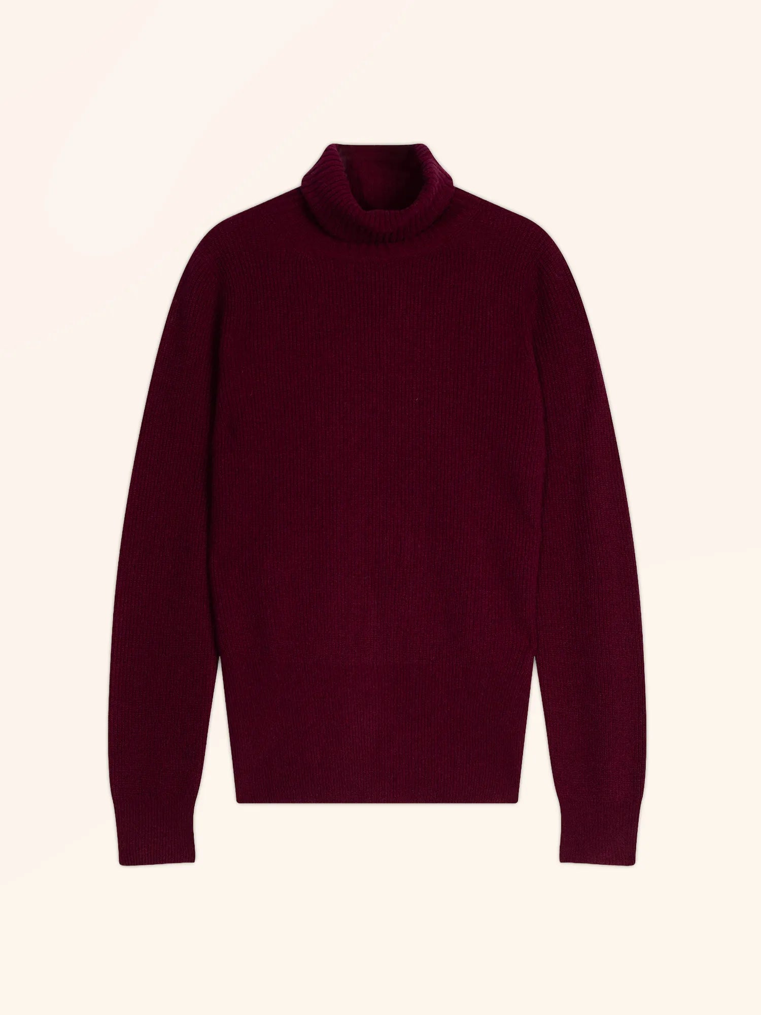 BILL pull col roulé bordeaux