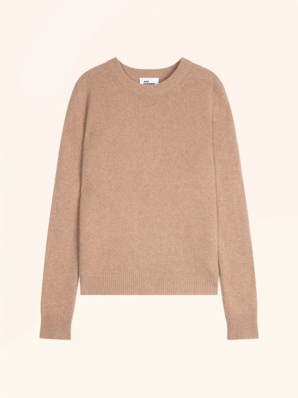 LEXINI pull col rond 4 fils camel chiné