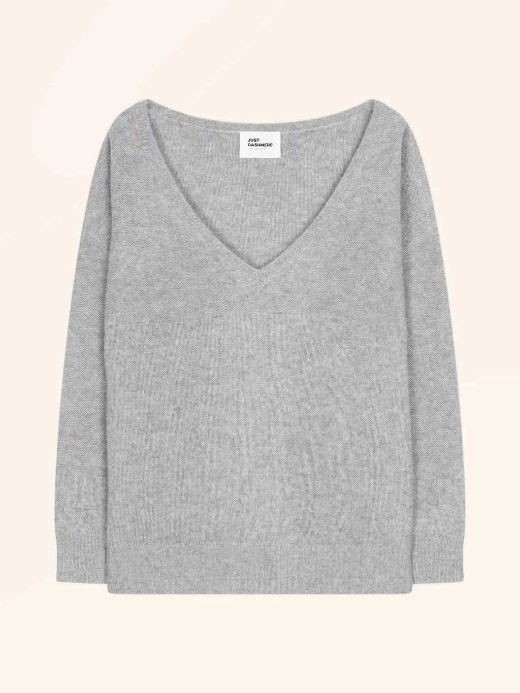 CASSIE pullover v-ausschnitt 4-fädig wolke meliert