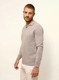 NOAH pullover polokragen offen wolke meliert