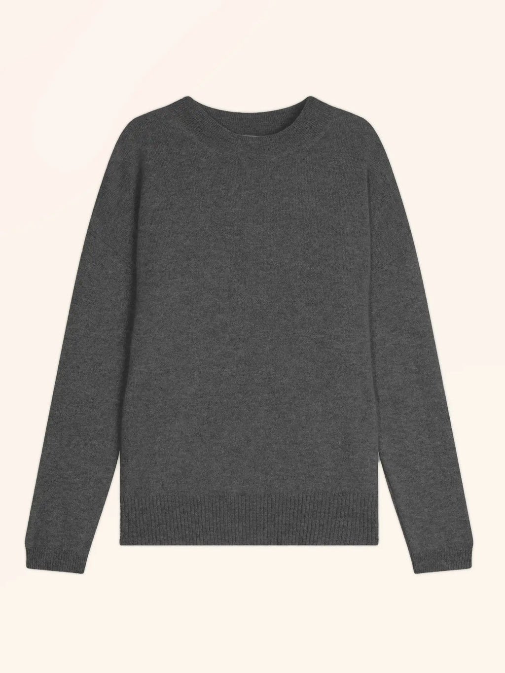KAYLA pullover rundhalsausschnitt anthrazit meliert