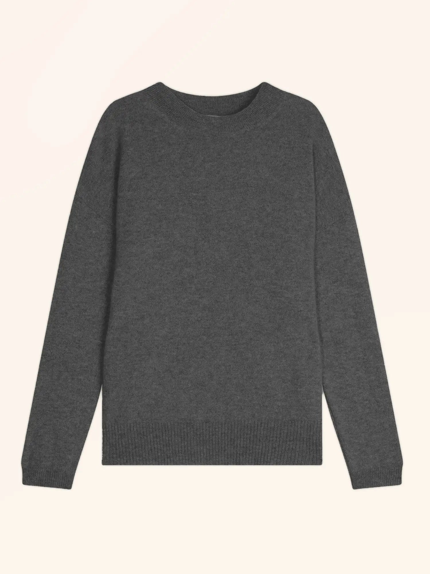 KAYLA pullover rundhalsausschnitt anthrazit meliert