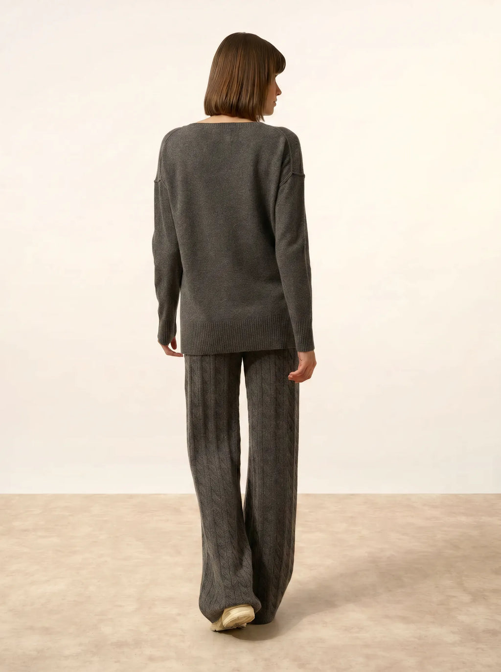 TESS pullover rundhalsausschnitt anthrazit meliert