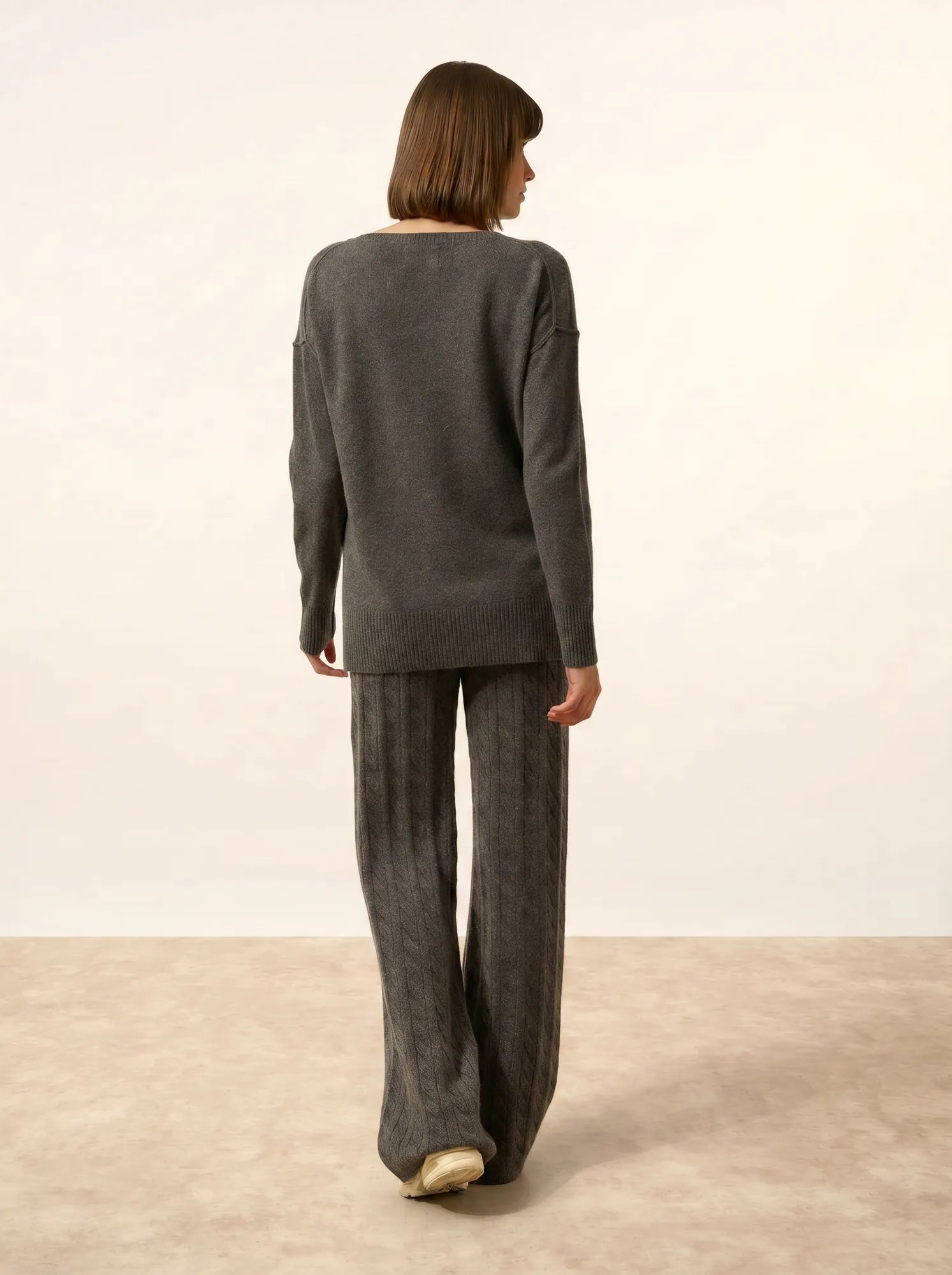TESS pullover rundhalsausschnitt anthrazit meliert