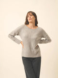 TESS pullover rundhalsausschnitt wolke meliert