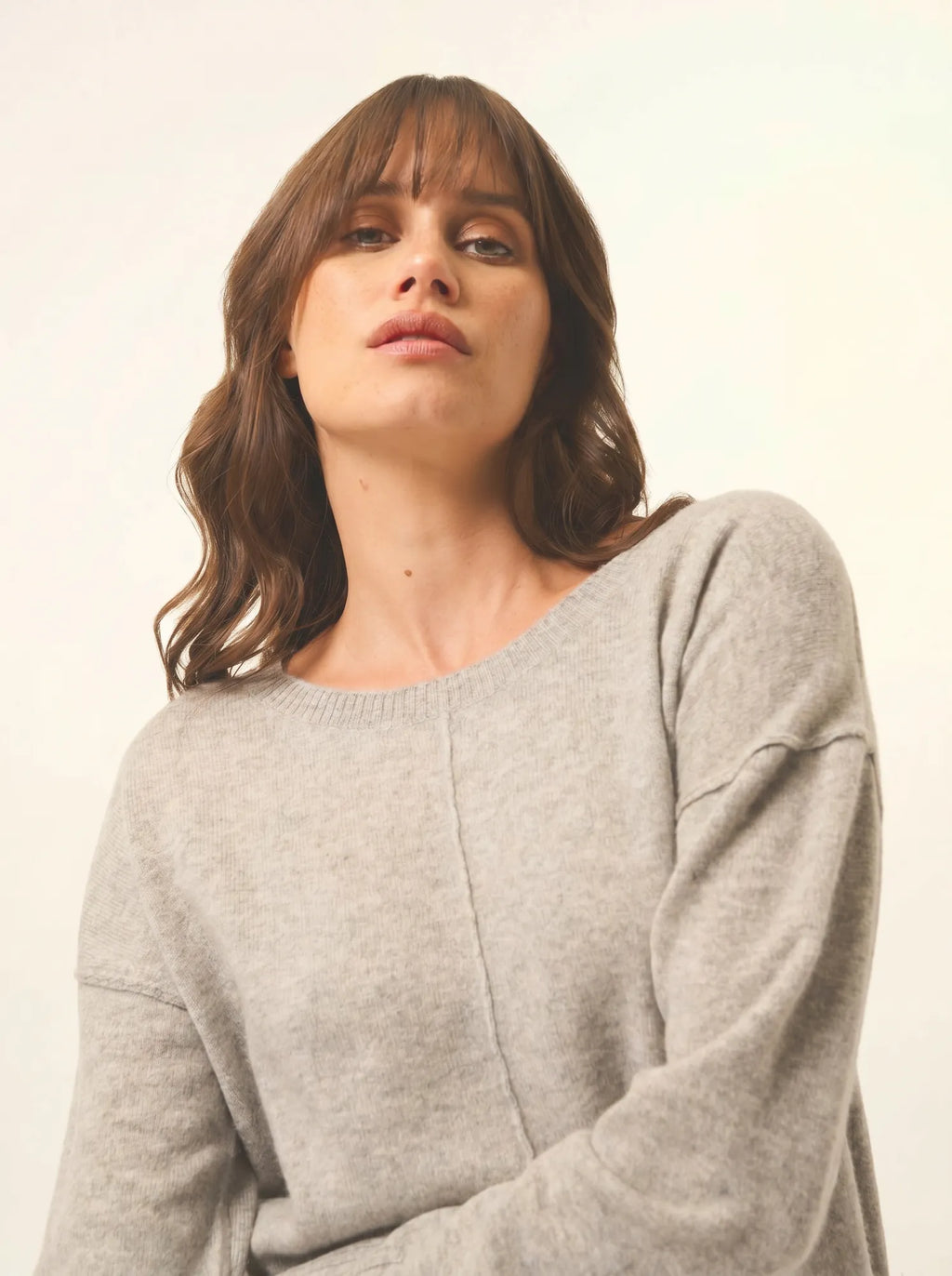 TESS pullover rundhalsausschnitt wolke meliert