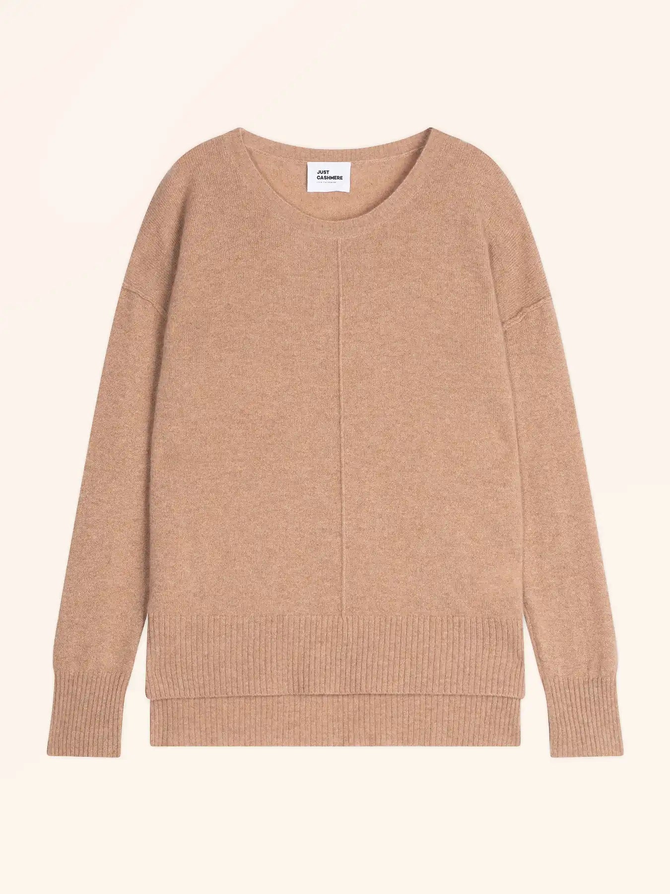 TESS pullover rundhalsausschnitt camel meliert