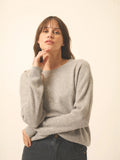 CHARLINE pullover rundhalsausschnitt wolke meliert