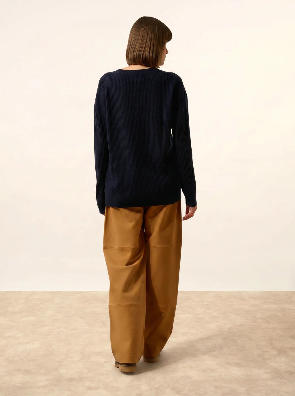 CHARLINE pullover rundhalsausschnitt marineblau