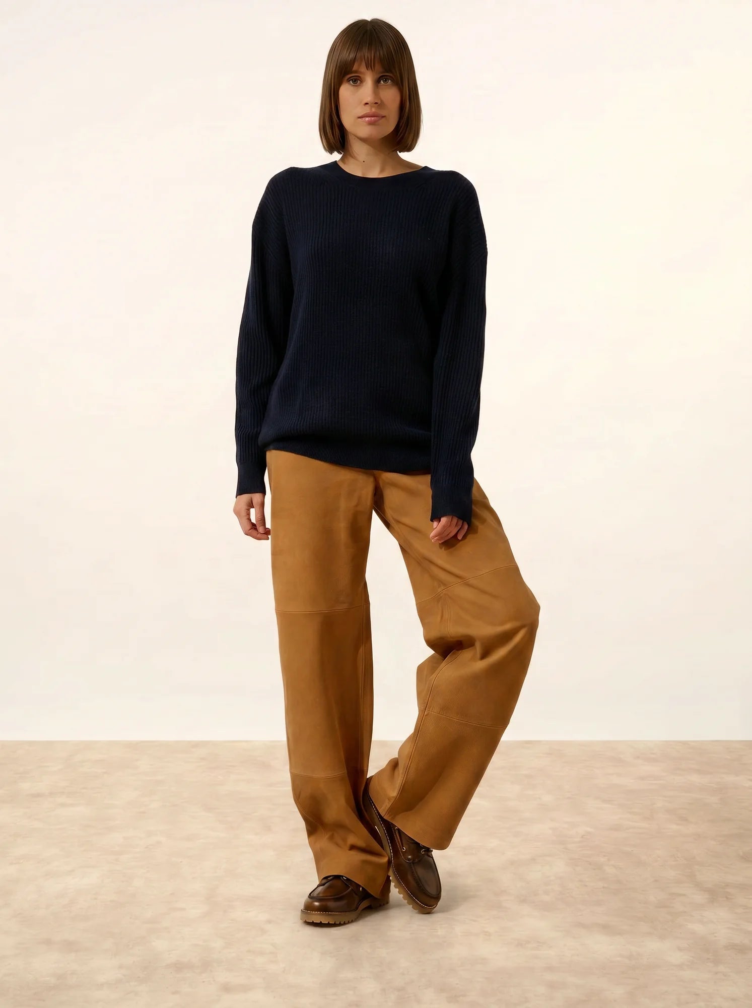 CHARLINE pullover rundhalsausschnitt marineblau