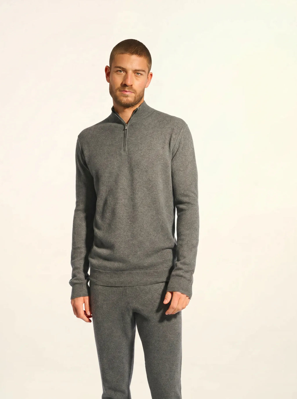 NOUR pullover dockermütze anthrazit meliert