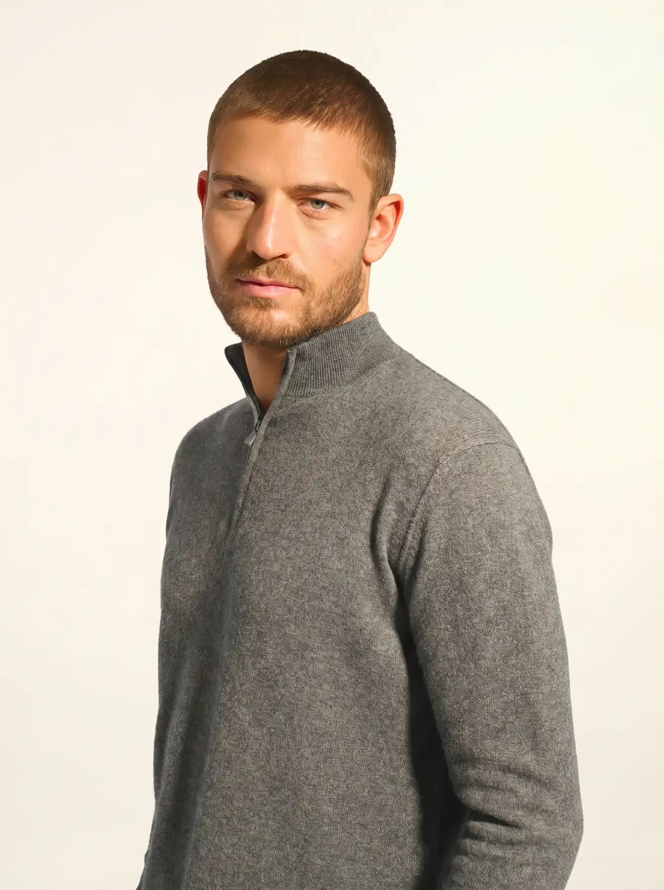 NOUR pullover dockermütze anthrazit meliert