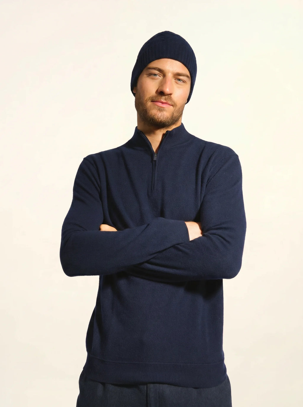 NOUR pullover dockermütze marineblau