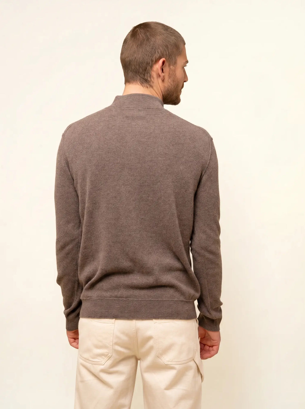 NOUR pullover dockermütze taupe meliert