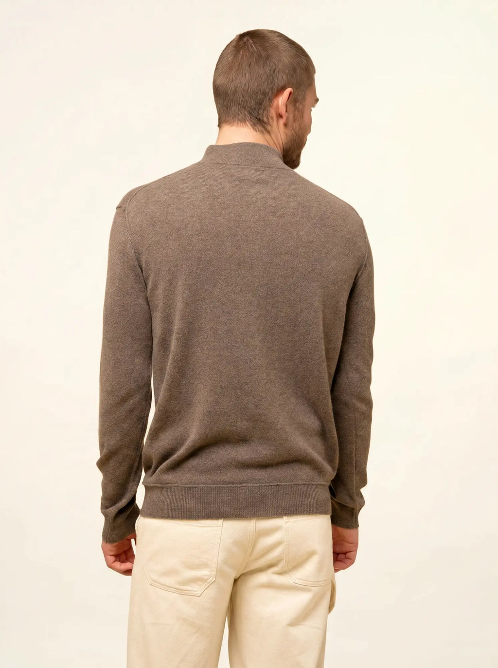 NOUR pullover dockermütze taupe meliert
