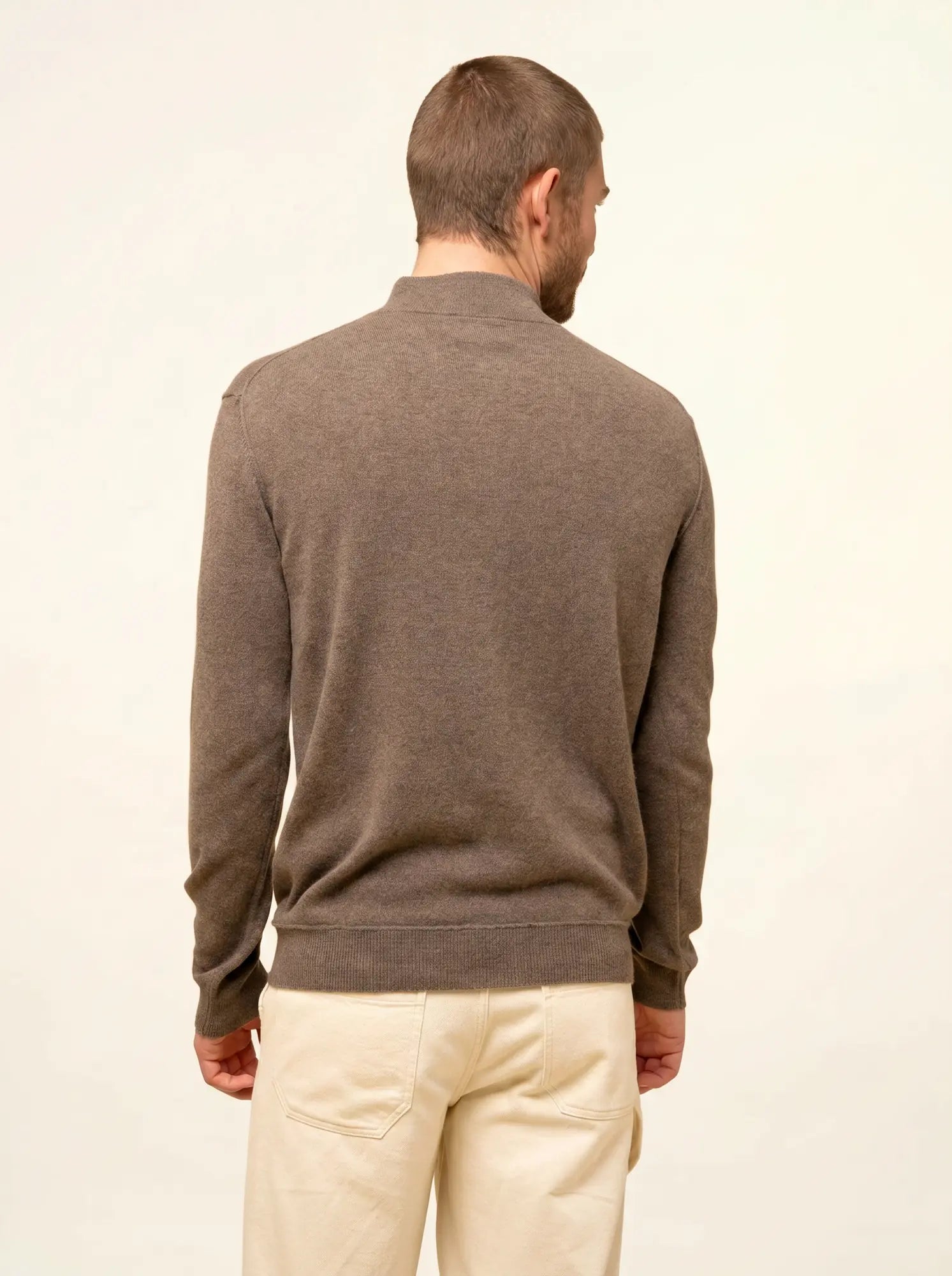 NOUR pullover dockermütze taupe meliert