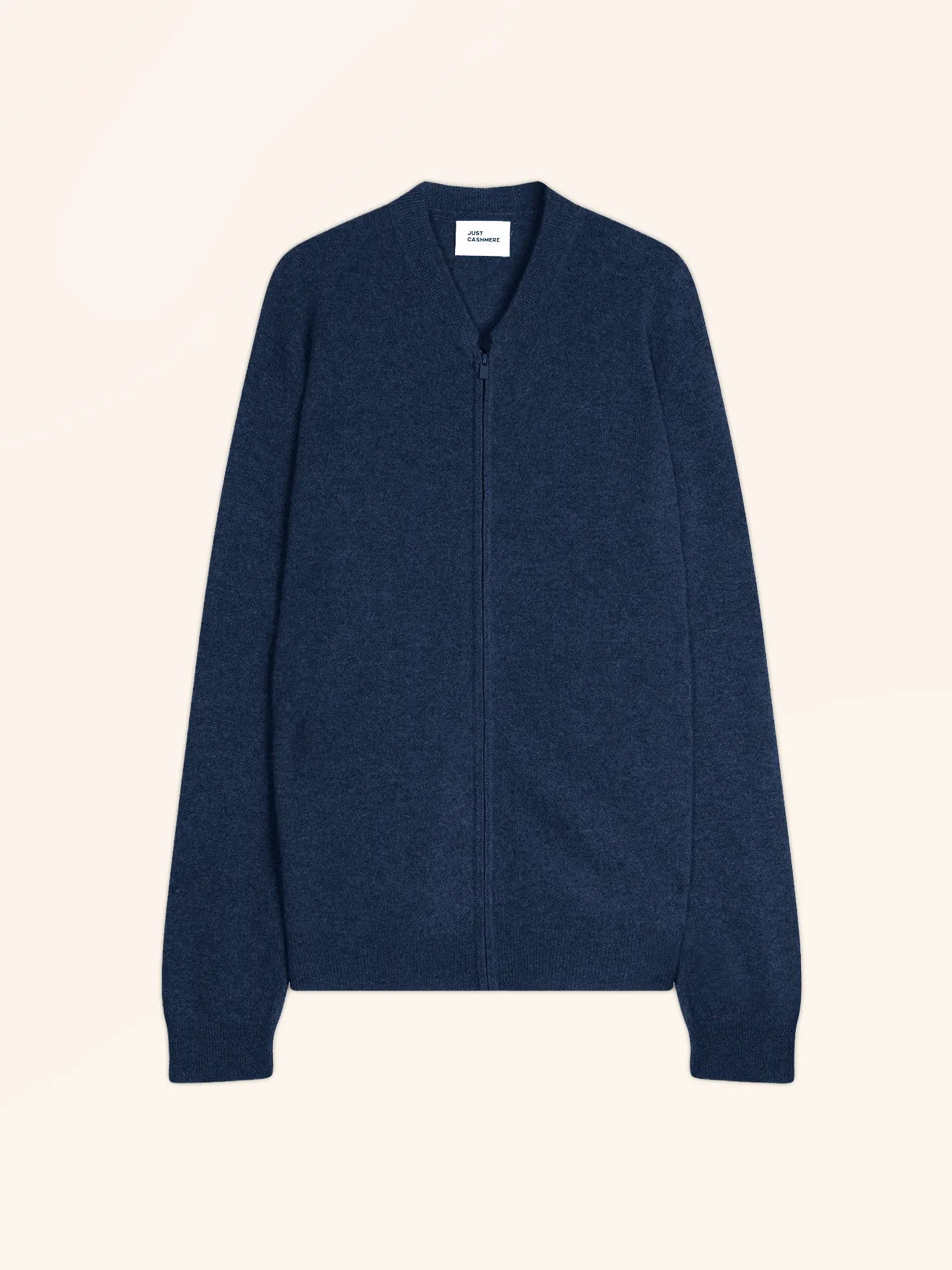 POLNOON gilet zippé col mao océan chiné