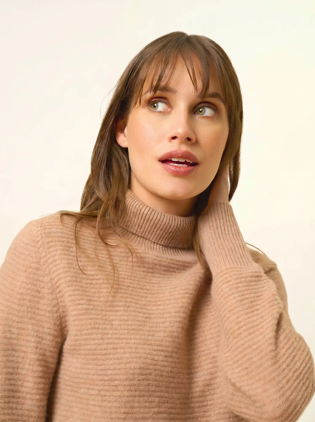UDNY pullover rollkragen camel meliert