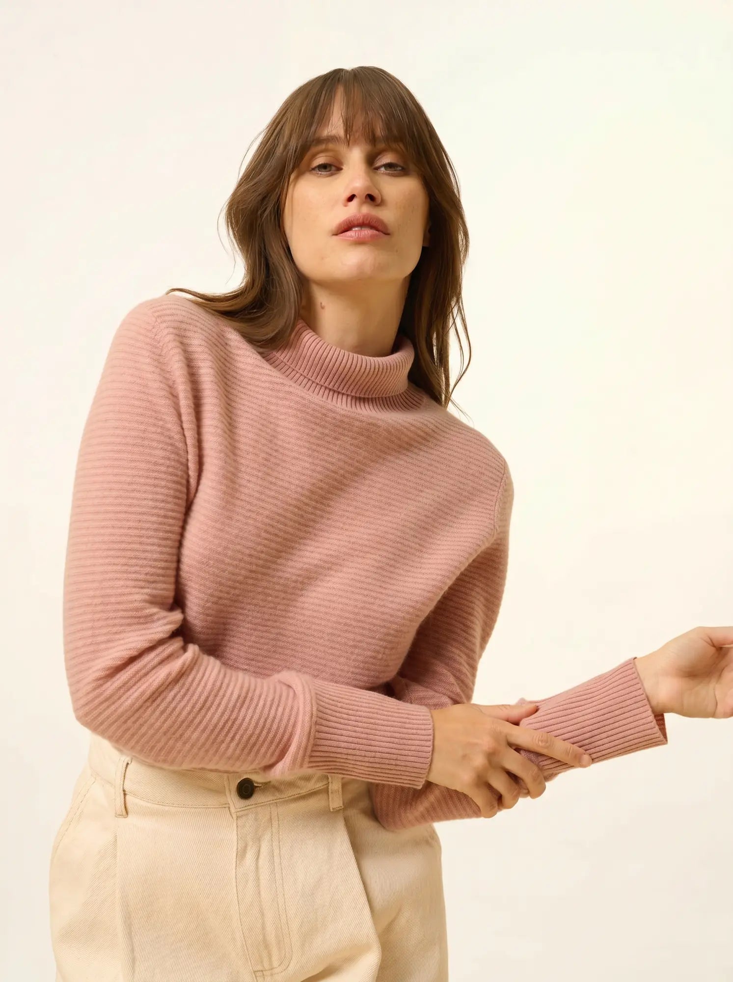 UDNY pullover rollkragen bois de rosa