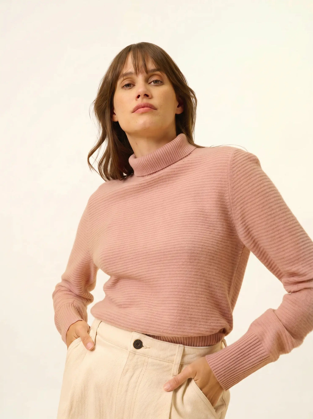 UDNY pullover rollkragen bois de rosa
