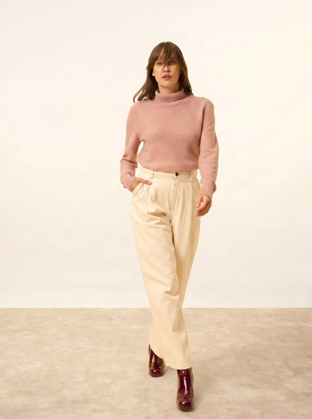 UDNY pullover rollkragen bois de rosa