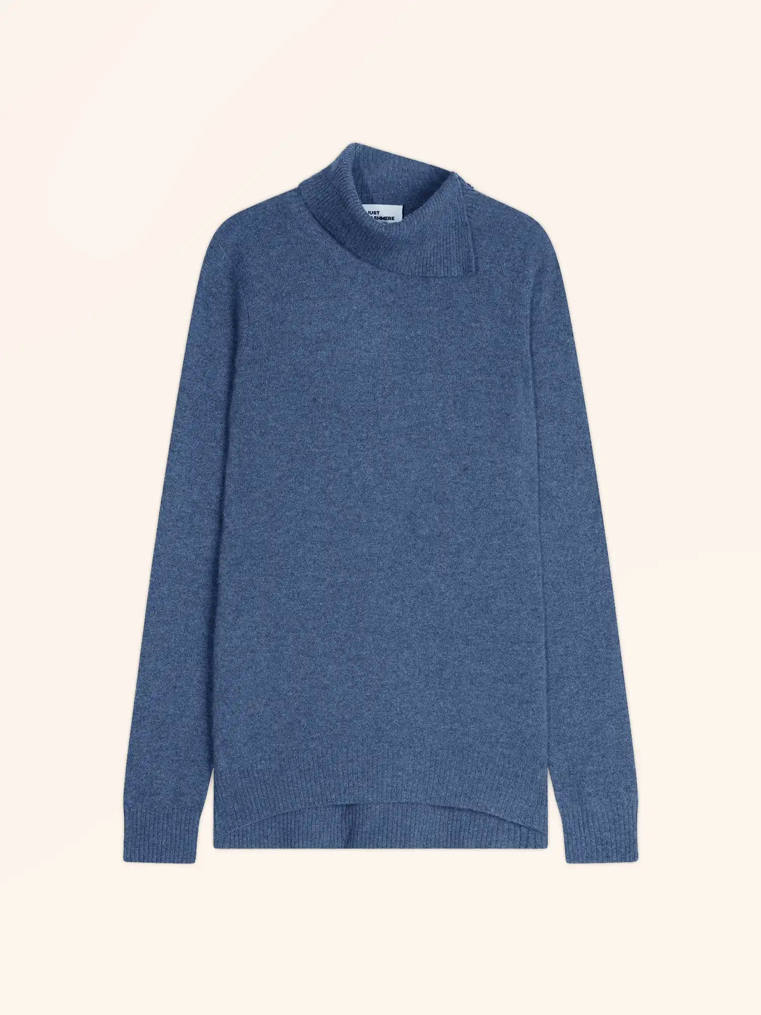 DUNDEE pullover rollkragen geknöpft blau denim