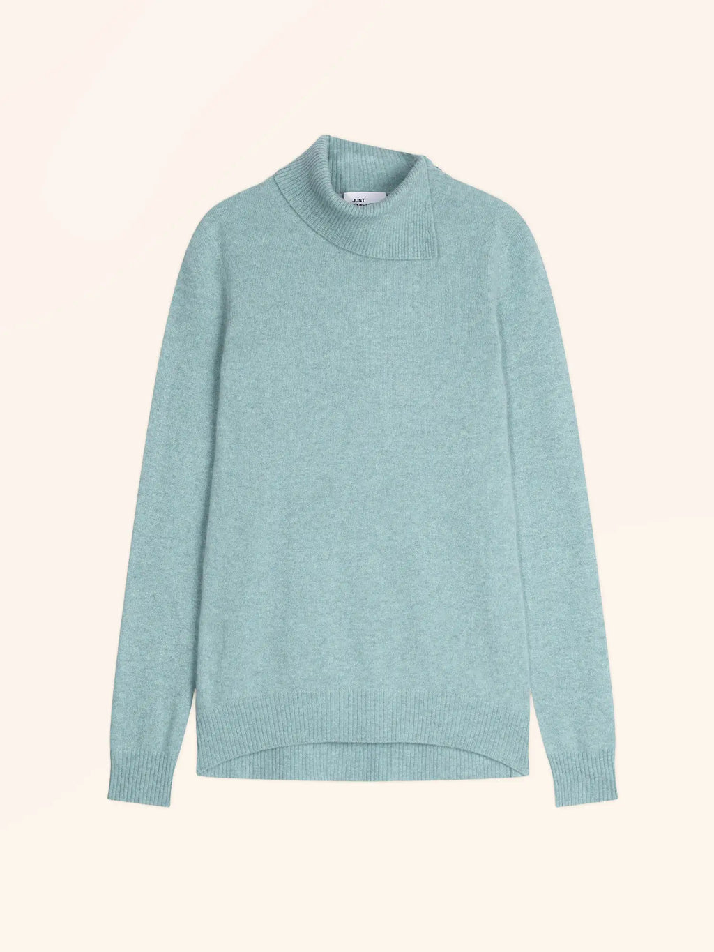 DUNDEE pullover rollkragen geknöpft aqua meliert
