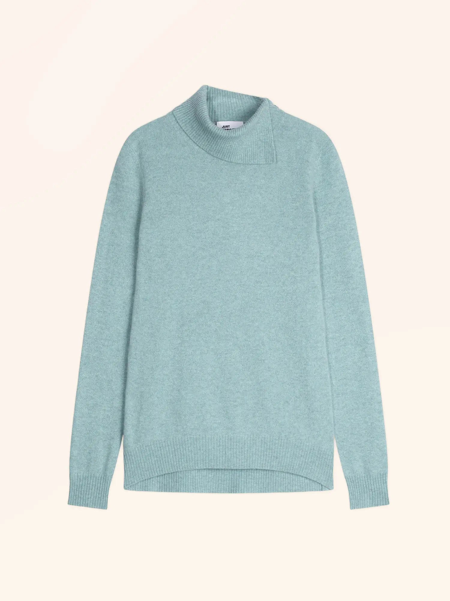 DUNDEE pullover rollkragen geknöpft aqua meliert
