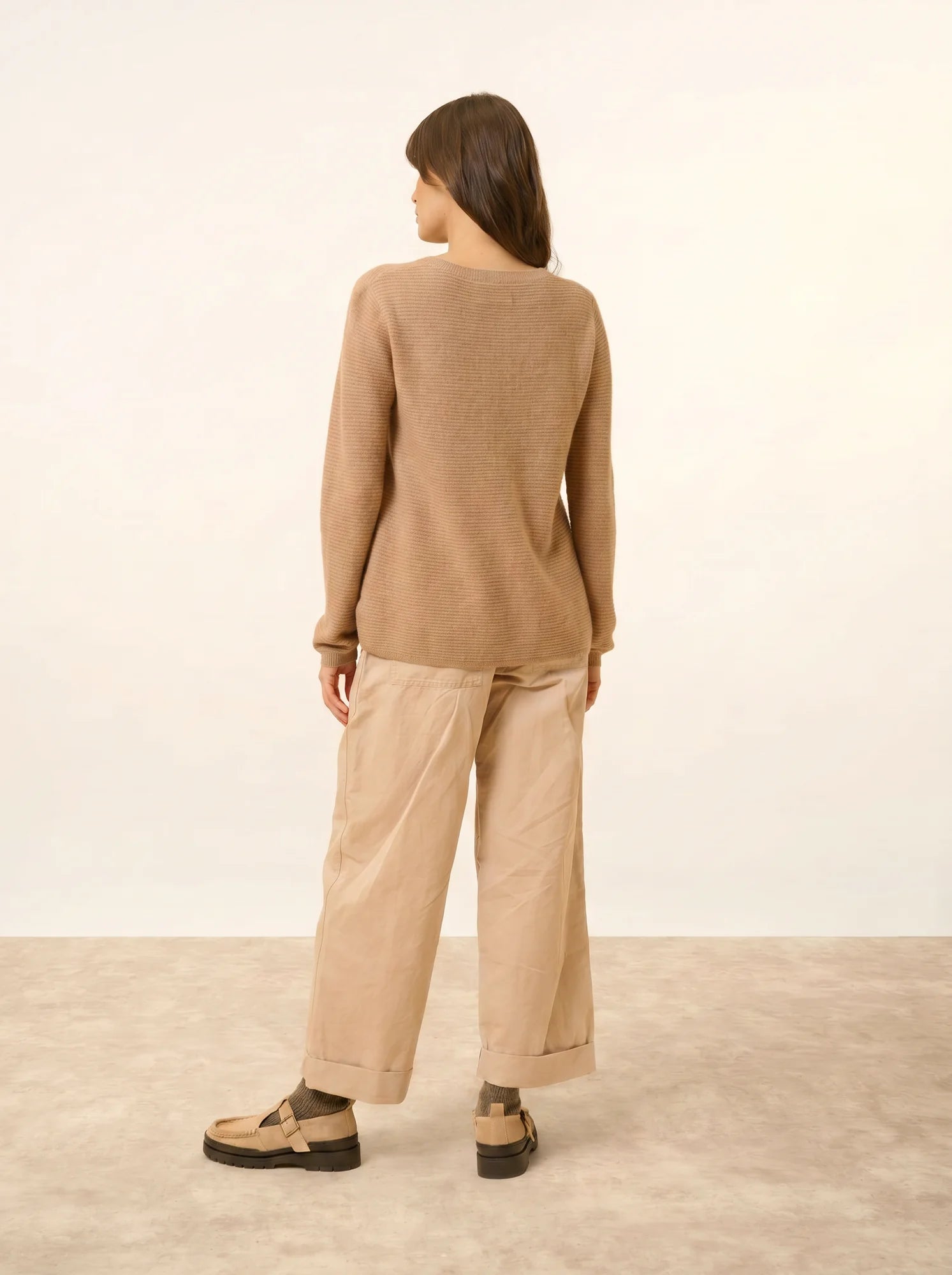 NETHY pullover u-boot-ausschnitt camel meliert