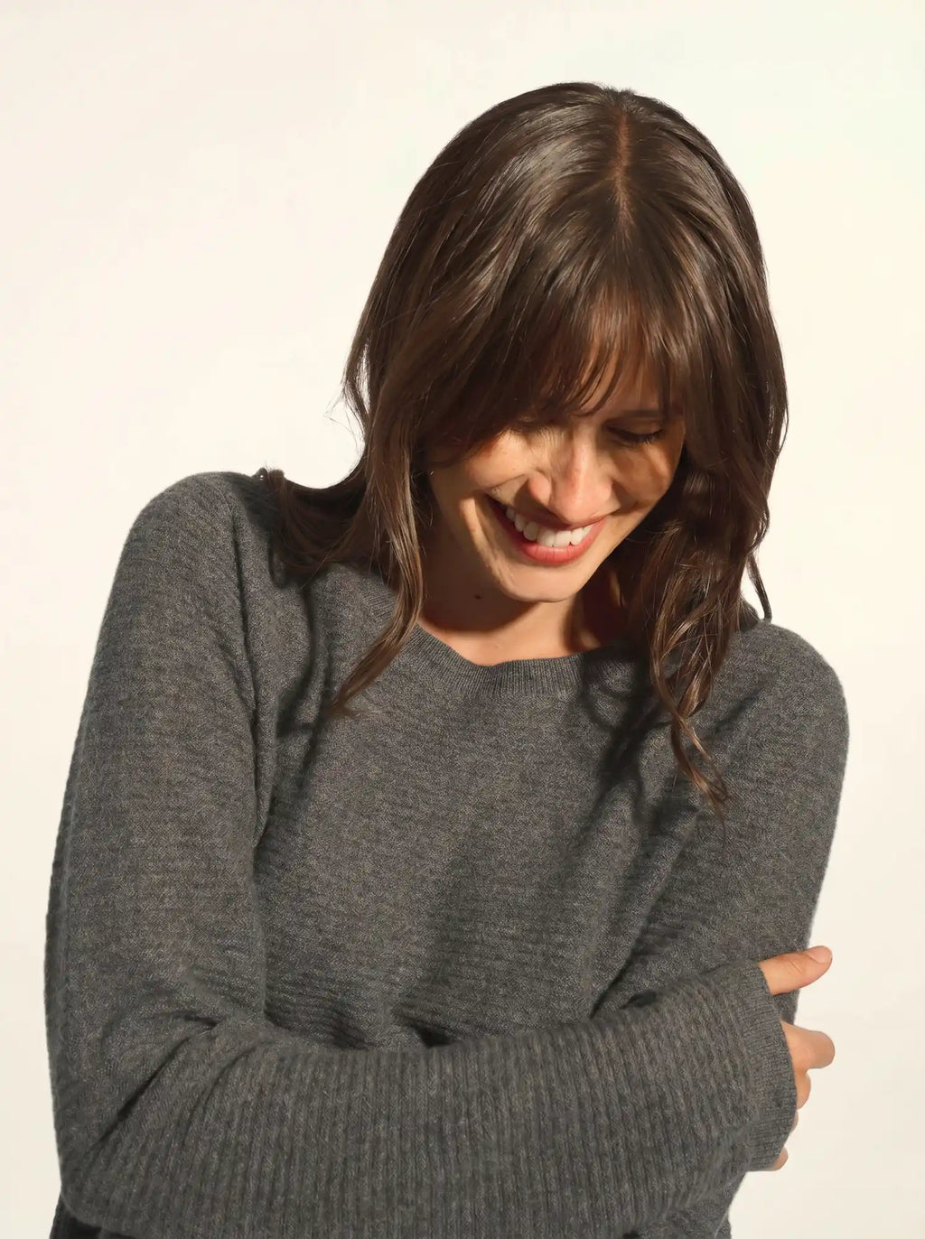 NETHY pullover u-boot-ausschnitt anthrazit meliert