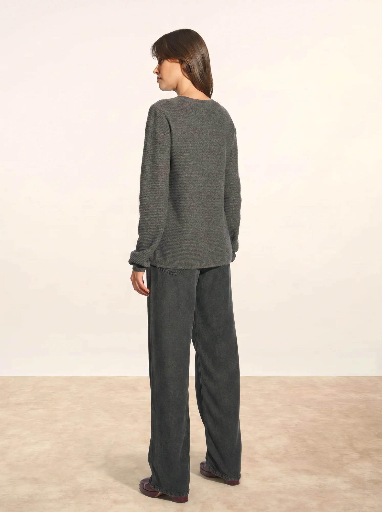 NETHY pullover u-boot-ausschnitt anthrazit meliert