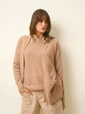 ERVIE weste mit reissverschluss col mao camel meliert