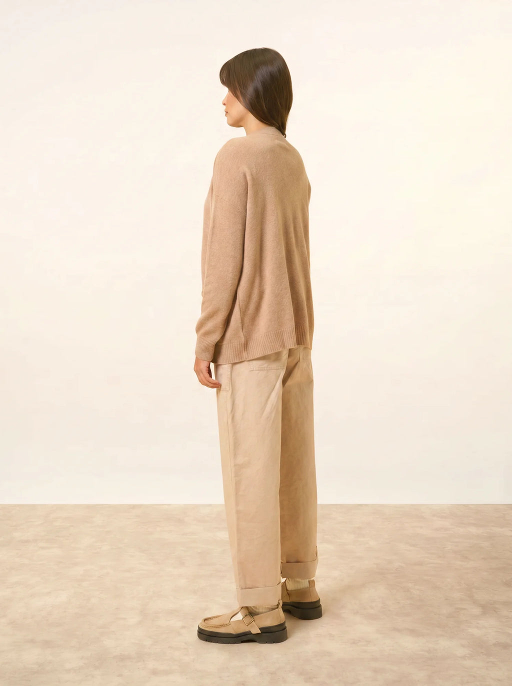 ERVIE weste mit reissverschluss col mao camel meliert