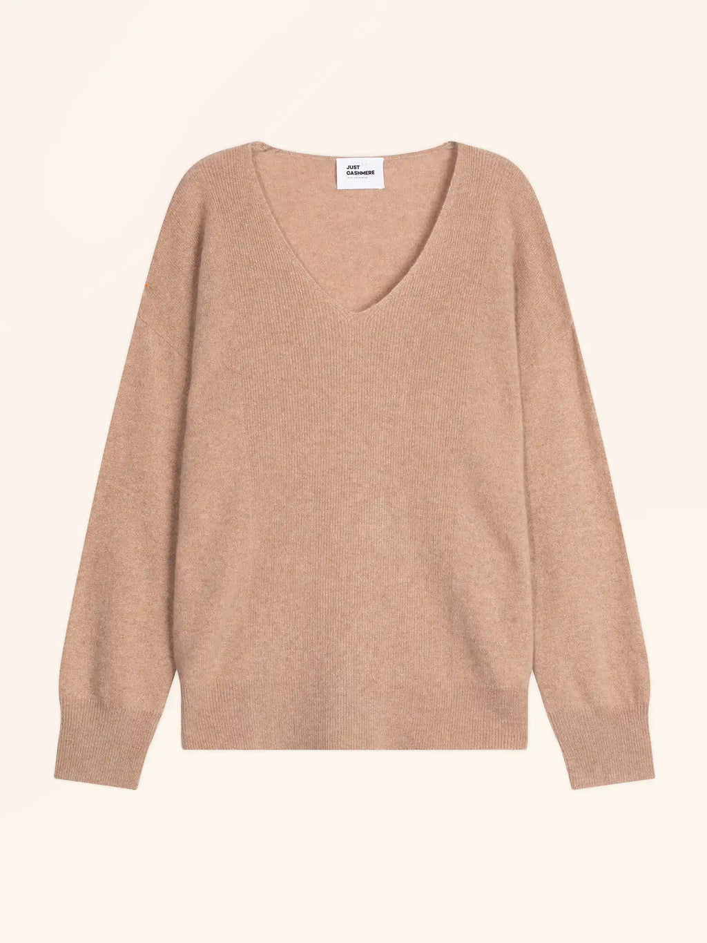 BIRSE pullover v-ausschnitt camel meliert