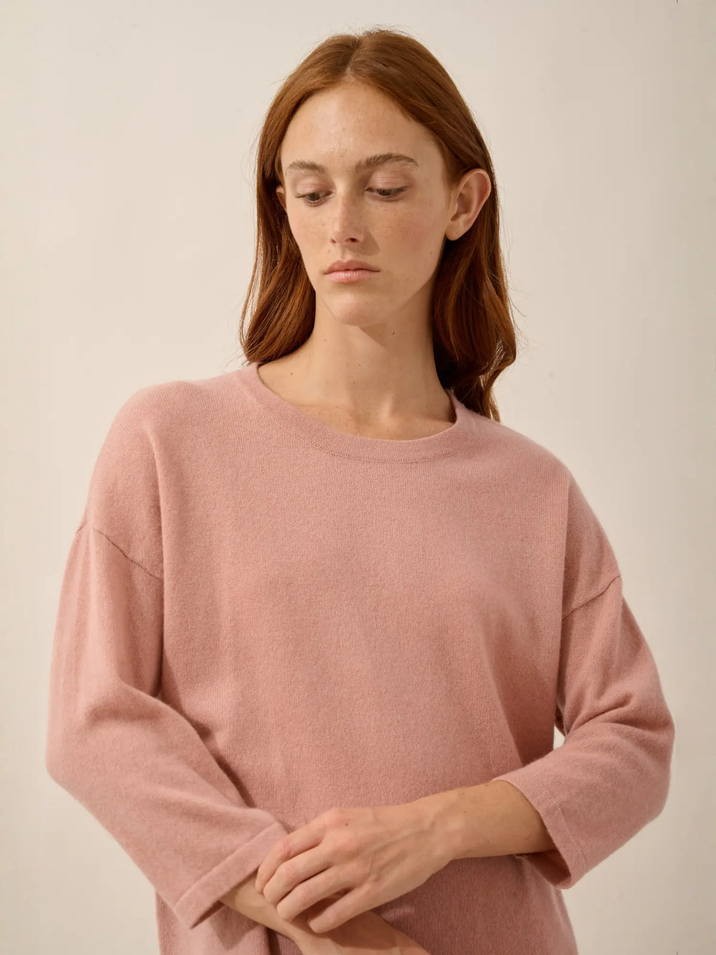 CLATTIE pullover rundhalsausschnitt bois de rosa