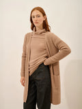 BRAEMAR jacke lang offen 4-fädig camel meliert