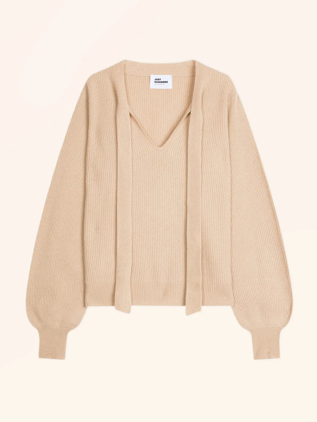 NOTY pullover col lavallière sand