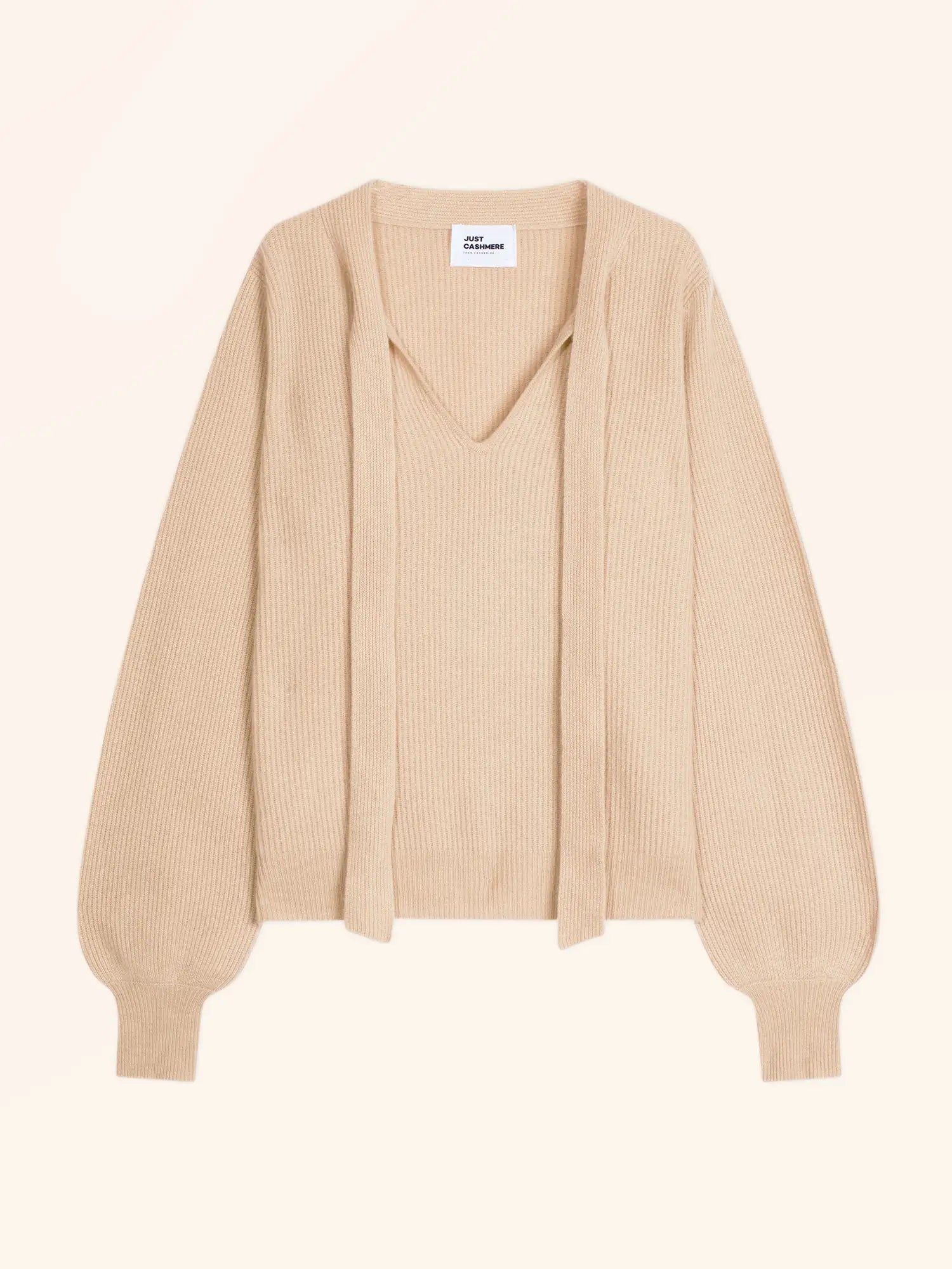 NOTY pullover col lavallière sand