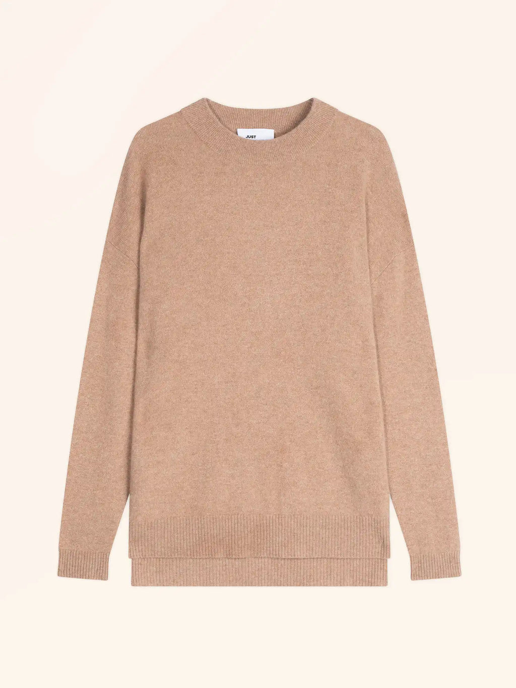 JOSPE pullover rundhalsausschnitt camel meliert