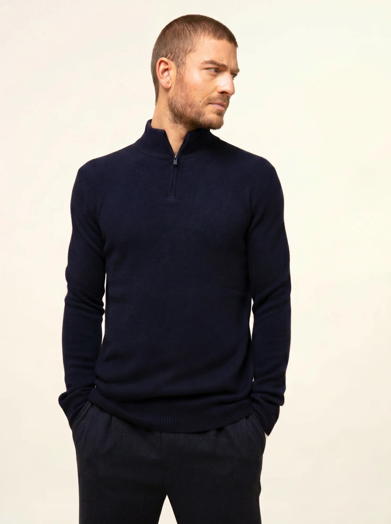 LEONIE pullover dockermütze 4-fädig marineblau