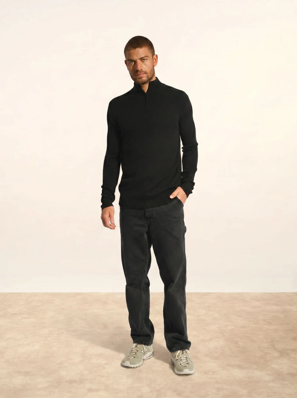 LEONIE pullover dockermütze 4-fädig schwarz