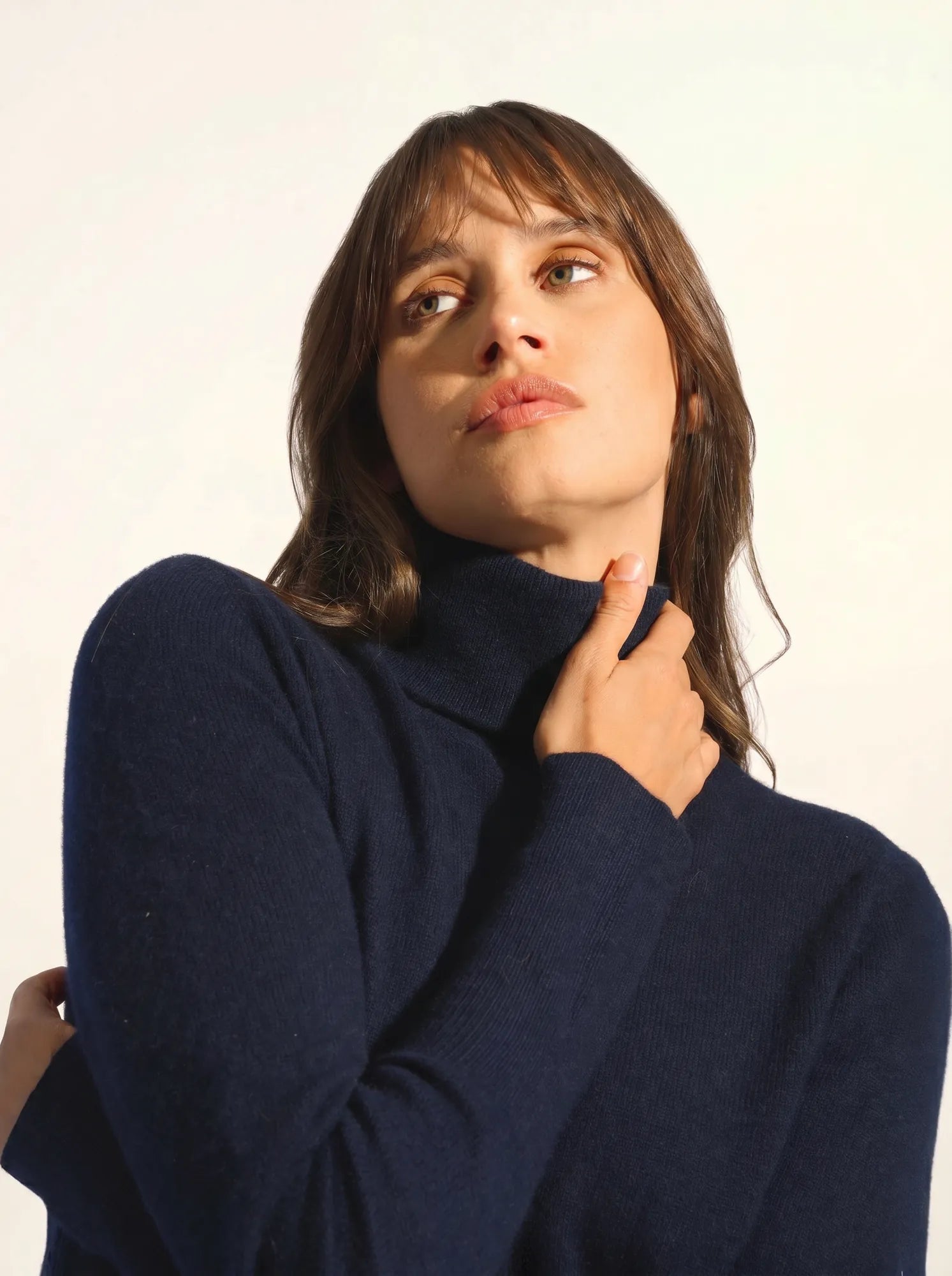 ZOELA robe col roulé bleu marine