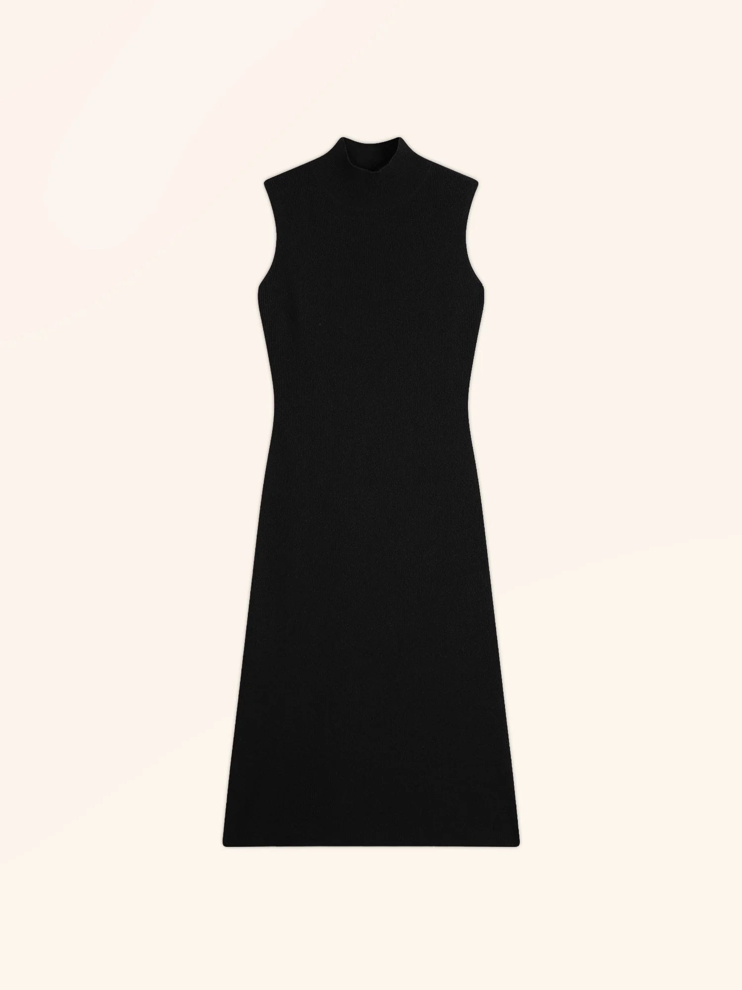 LOTTIE kleid stehkragen ärmellos schwarz