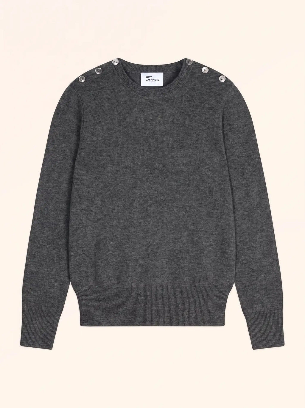 JEANNE pullover rundhalsausschnitt marine anthrazit meliert