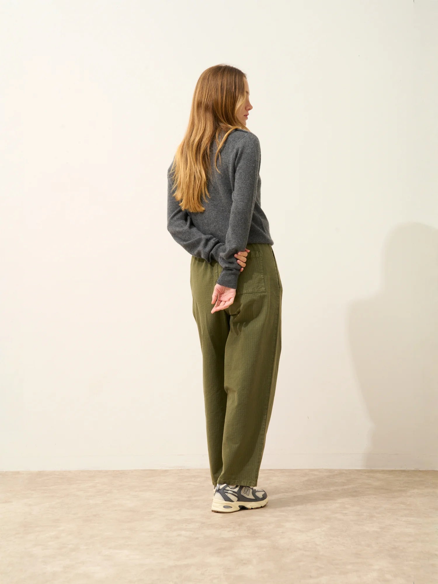 JEANNE pullover rundhalsausschnitt marine anthrazit meliert