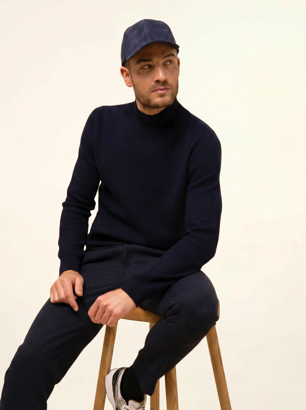 EVA pullover stehkragen marineblau